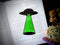 Dark Veinlet - Clear Bookmark - Green UFO Space Aliens