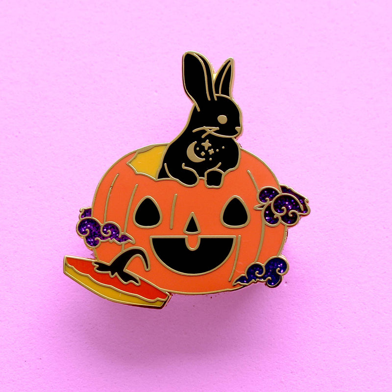 Glitter Punk - Halloween Rabbit Enamel Pin – Halloween Collection