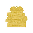 Pineapple Sundays Design Studio - Stacked Books Brass Ornament