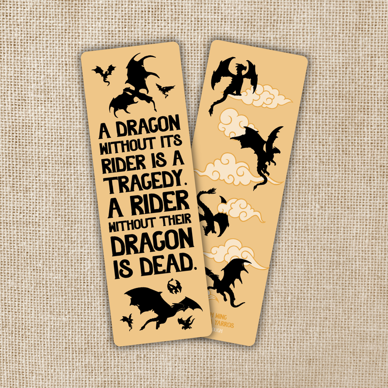 Wildly Enough - Dragon Without Their Rider Quote Bookmark | Fourth Wing